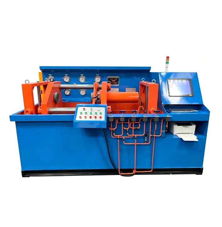 CNC التلقائي الأفقي الهيدروليكية الصحافة المحورية صمام اختبار مقاعد البدلاء